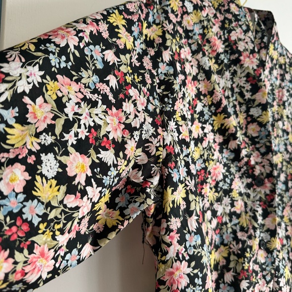 NWOT Loup Louie dark florals button down shirt on trend dopamine dressing XL new - Picture 8 of 10